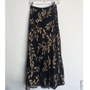 Karen Kane black and gold skirt